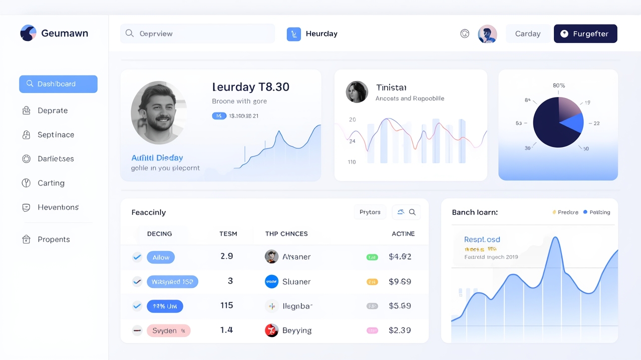 Modern crypto platform interface illustration