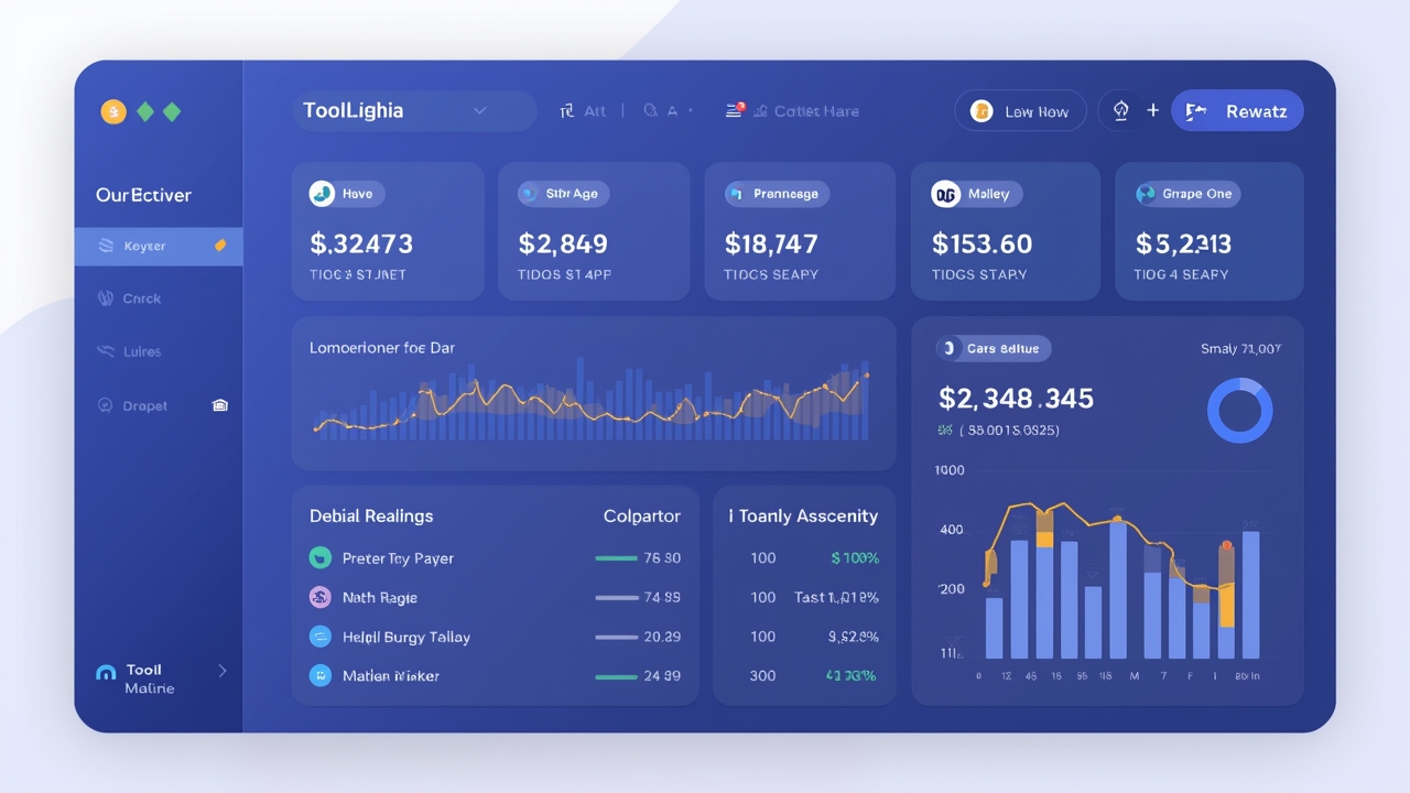 Modern crypto platform interface illustration