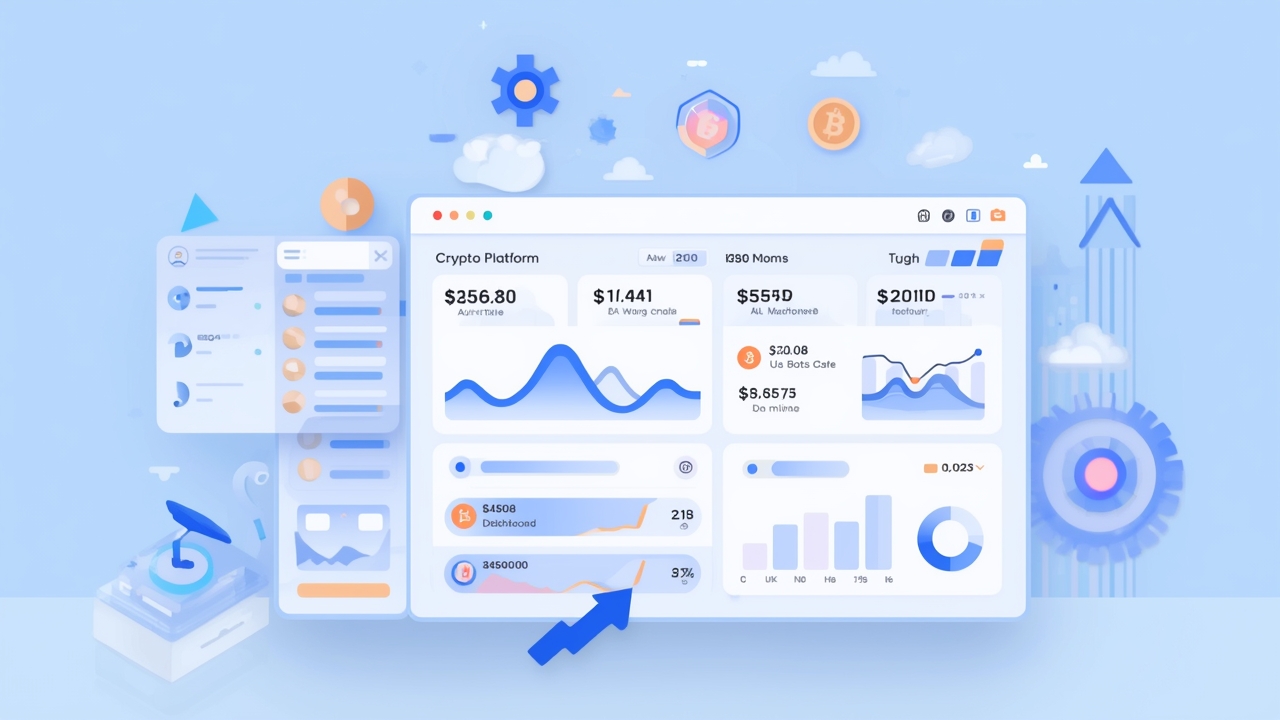 Modern crypto platform interface illustration