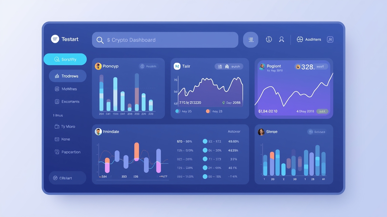 Modern crypto platform interface illustration
