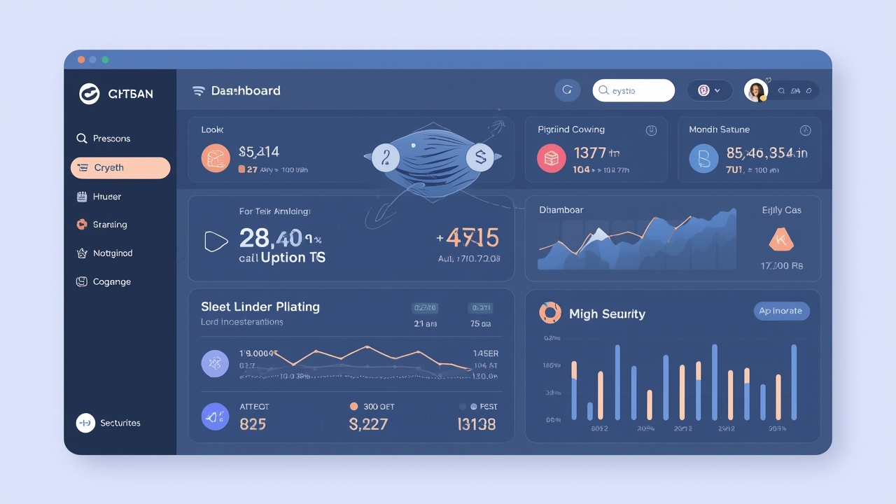 Modern crypto platform interface illustration
