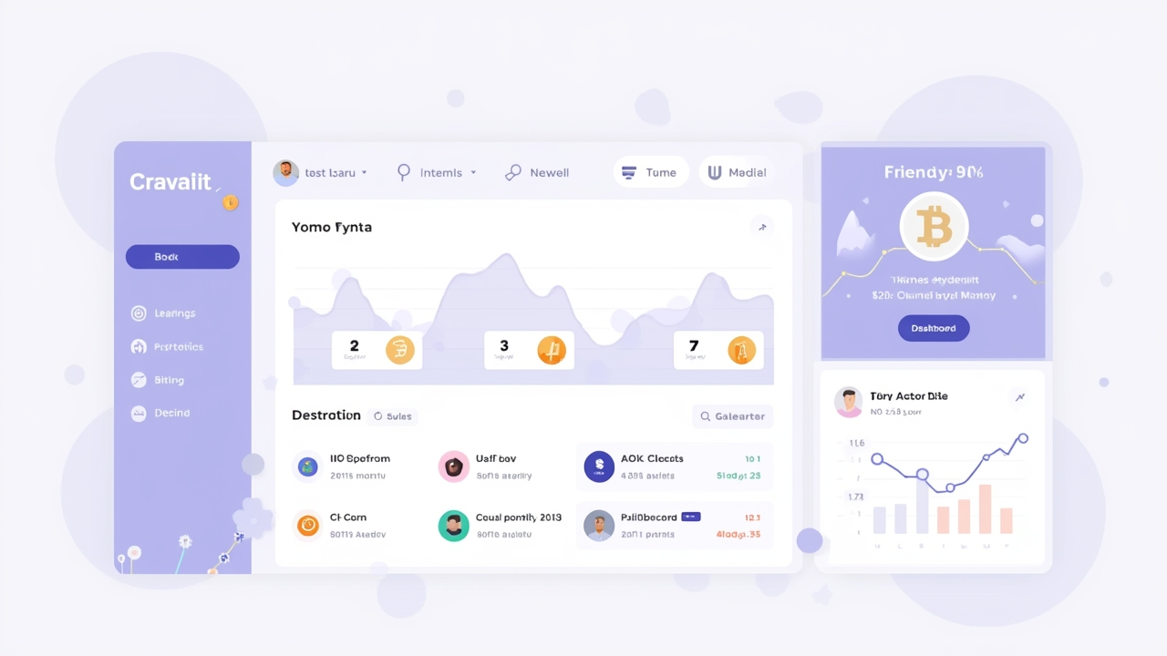 Modern crypto platform interface illustration