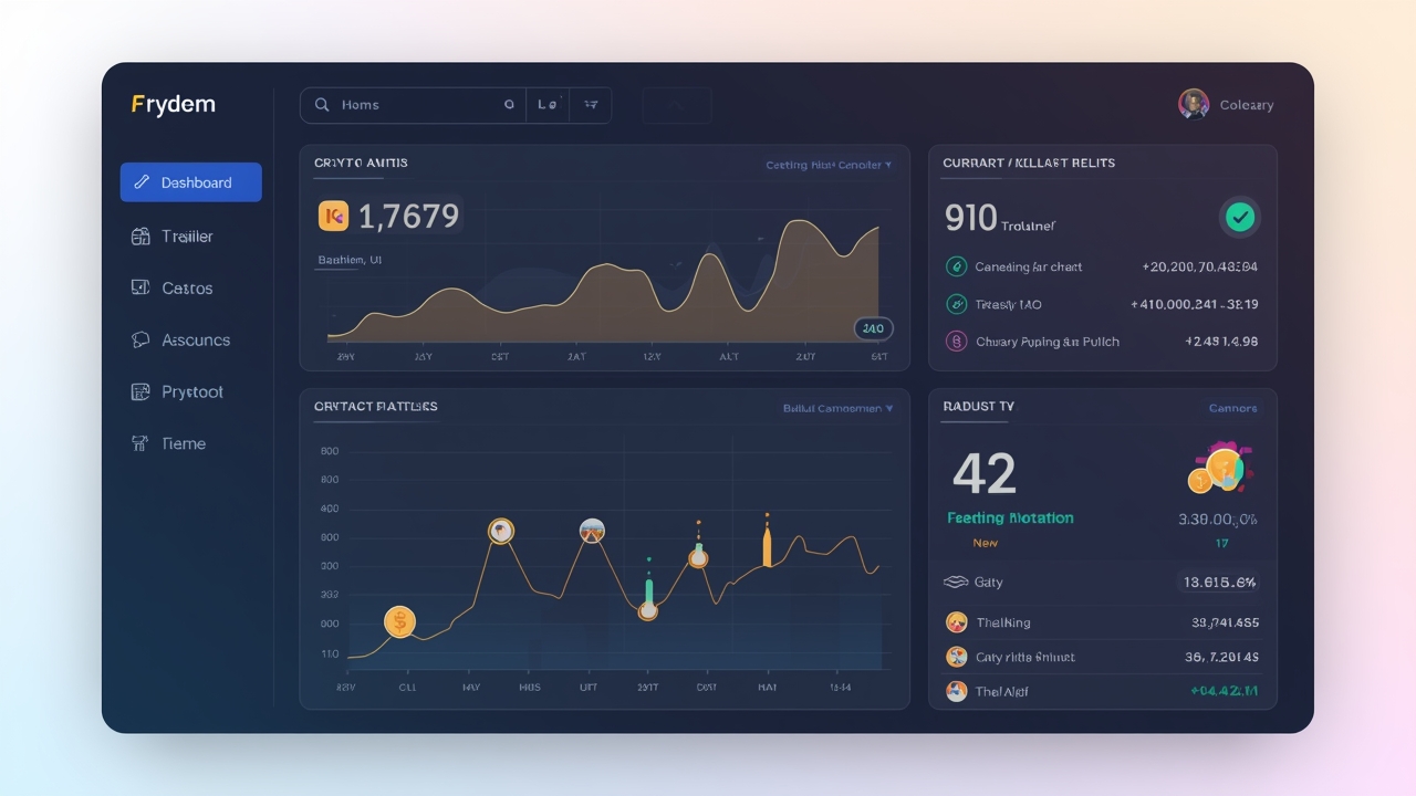 Modern crypto platform interface illustration