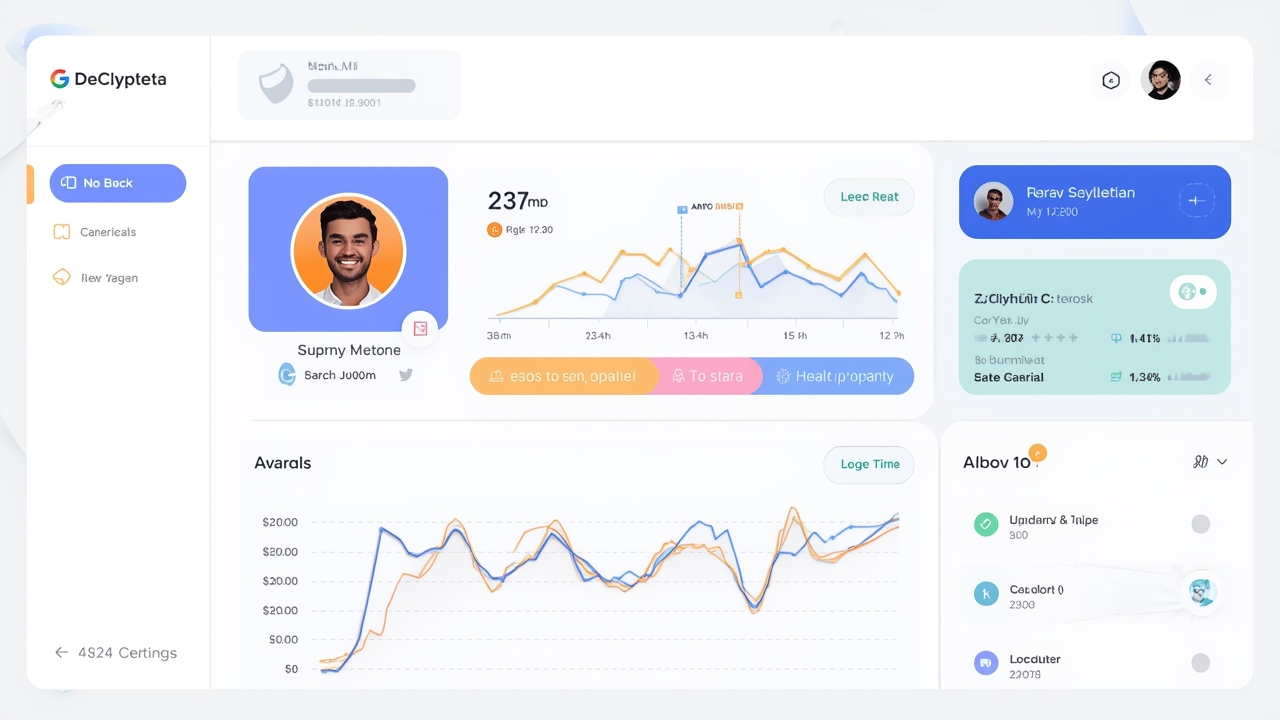 Modern crypto platform interface illustration