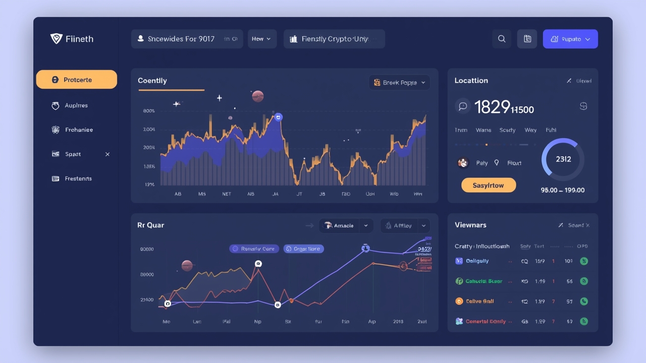 Modern crypto platform interface illustration
