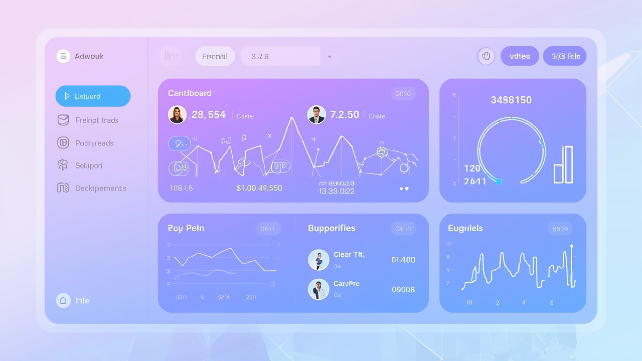 Modern crypto platform interface illustration