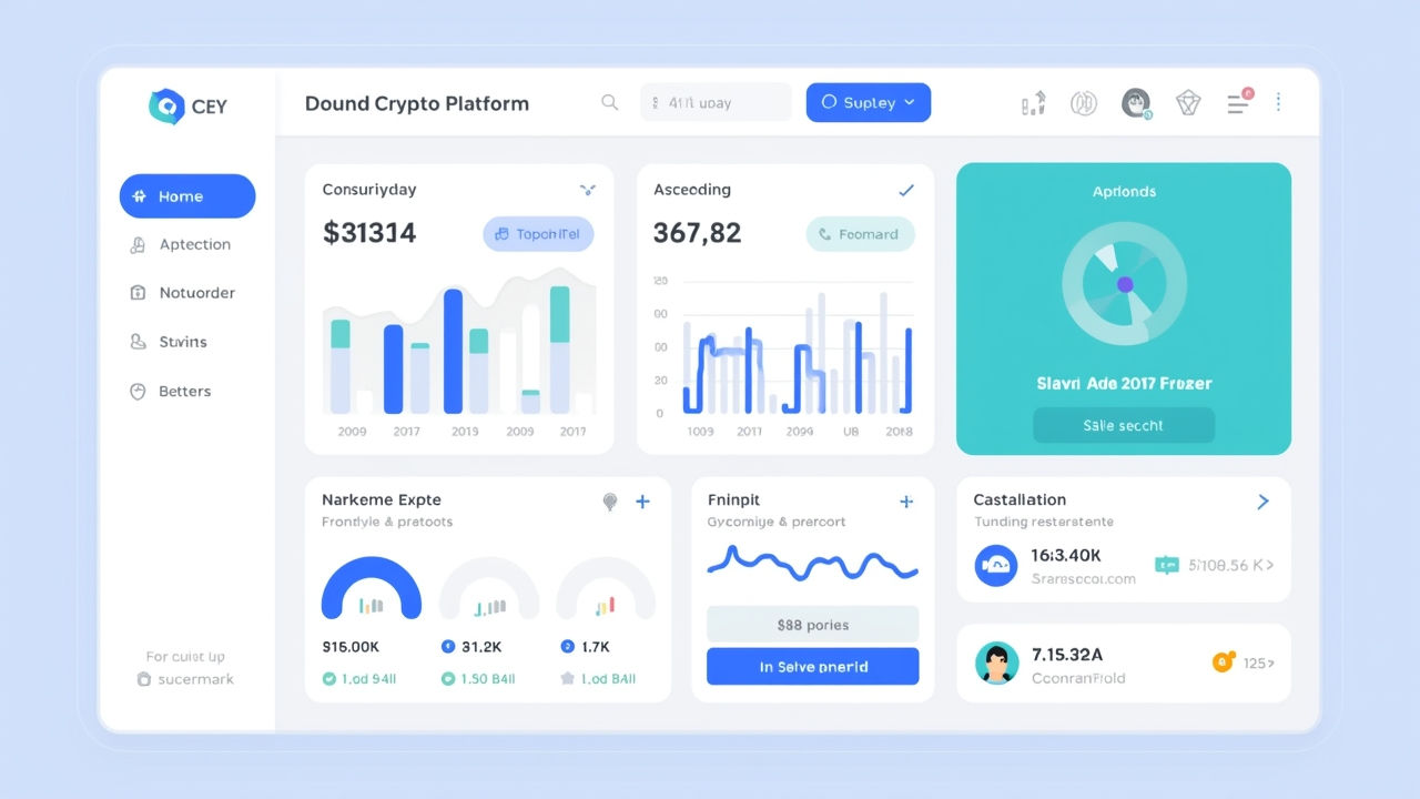 Modern crypto platform interface illustration