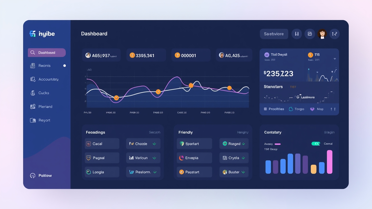 Modern crypto platform interface illustration