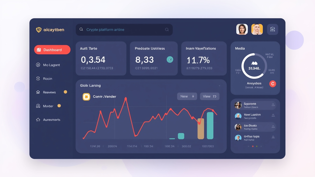 Modern crypto platform interface illustration