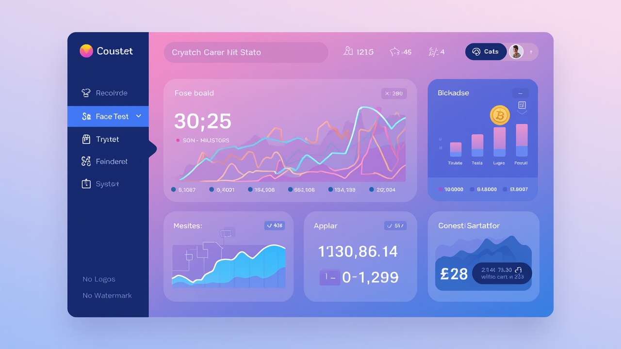 Modern crypto platform interface illustration