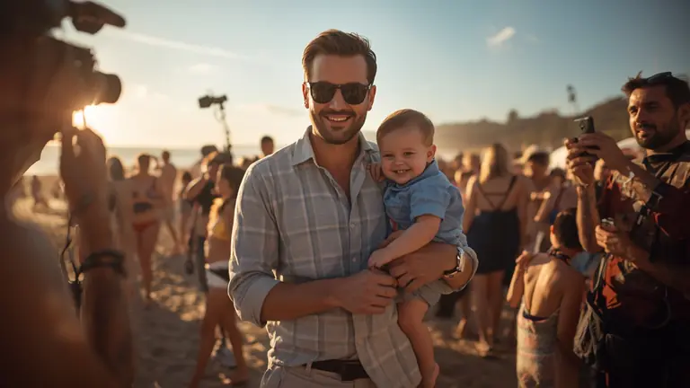 Patrick Christys & Baby George Turn Up the Heat on Family Vacay!